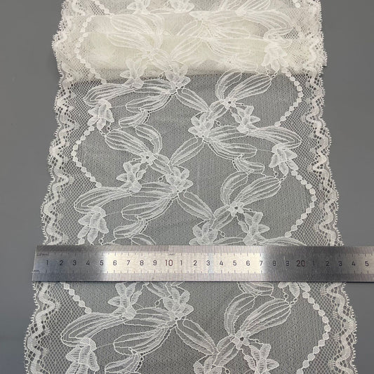 freedombeauty|23CM Elastic Lace Trim Suitable for High-end Wedding Dress Accessories