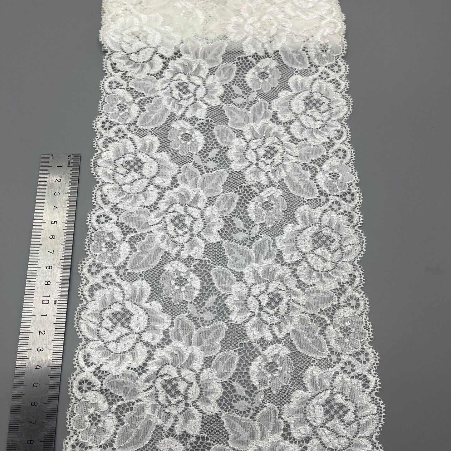 freedombeauty|18cm Exquisite White Nylon Lace Trim Wedding Dress Handmade Accessories Hollow Design Clothing Lace