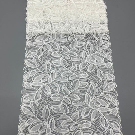 freedombeauty|21CM Elastic Lace Trim Nylon High Stretch Hollow Fabric DIY Wedding Dress Clothing Overlock