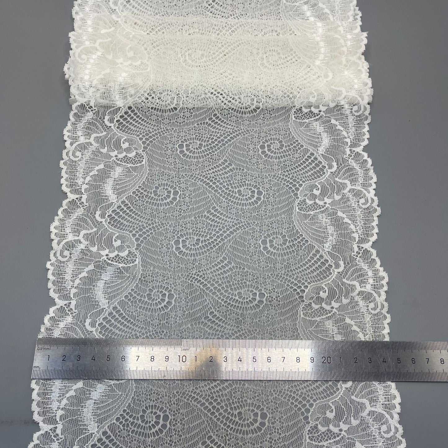 freedombeauty|24CM Wavy Edge Lace Trim Clothing Lingerie Decoration Wedding Dress Accessories DIY Supply