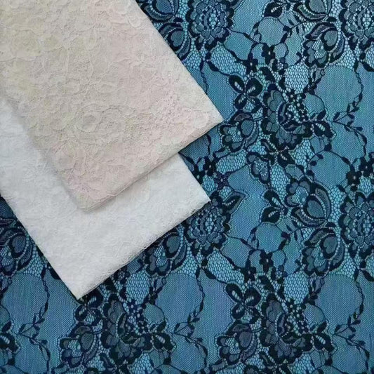 freedombeauty|Lace Fabric Nylon Thin Lace Wedding Dress Hollow Out Clothing Curtain Nylon Lace Fabric