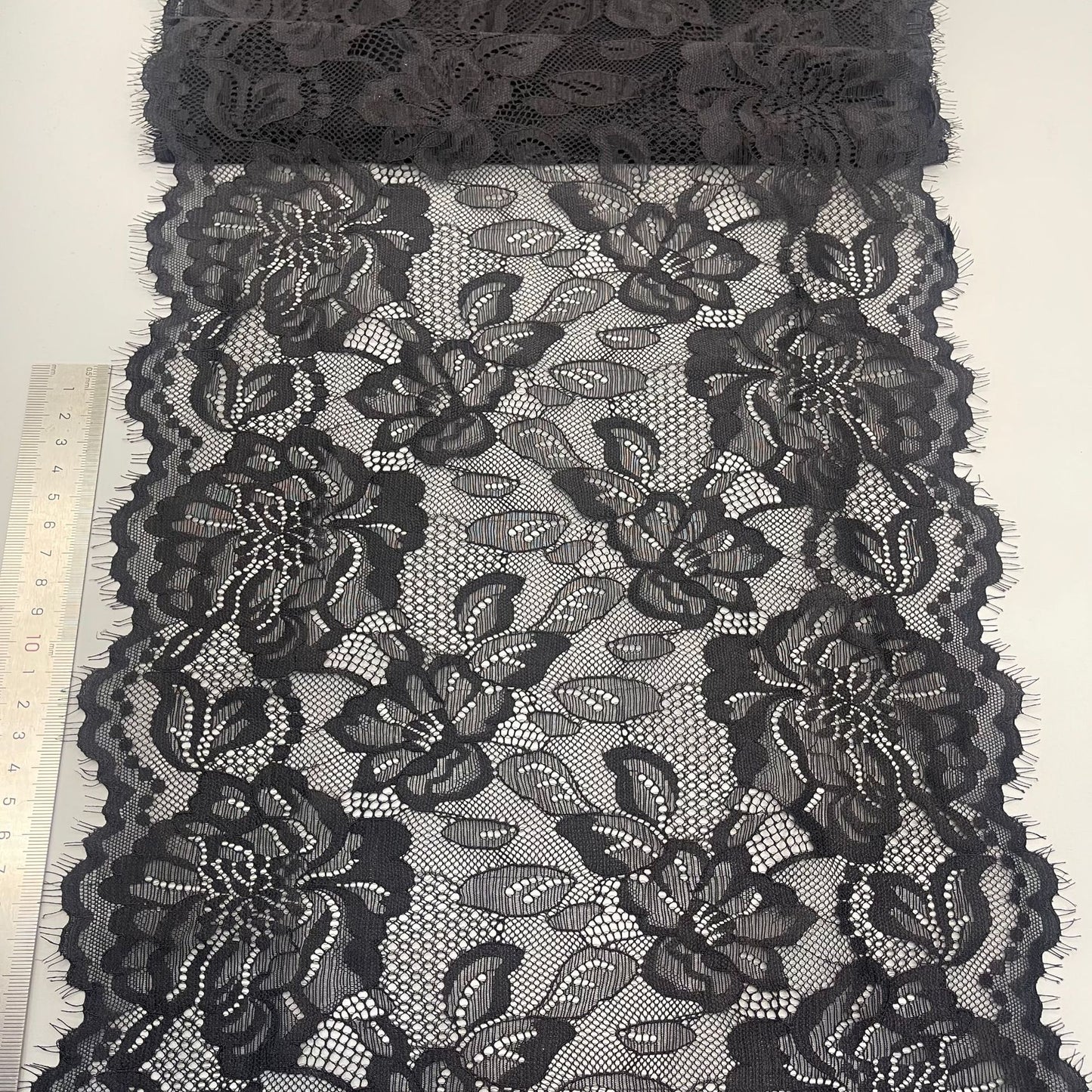 freedombeauty|30CM French Elastic Eyelash Lace Trim In Stock Suitable for Home and Wedding Dresses