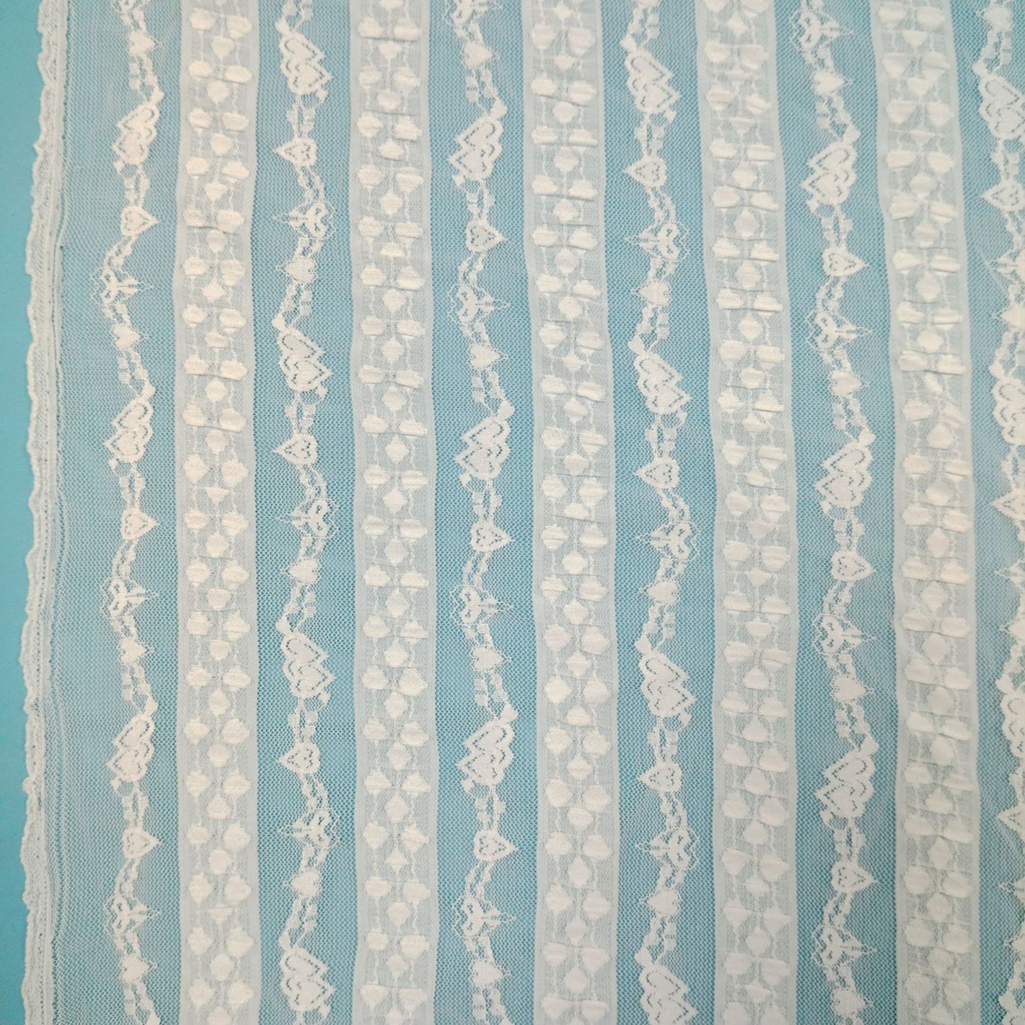 freedombeauty|Bubble Heart Elastic Lace Fabric Dress Clothing Fabric Embroidered Mesh Lace Trim Hollow Mesh Fabric