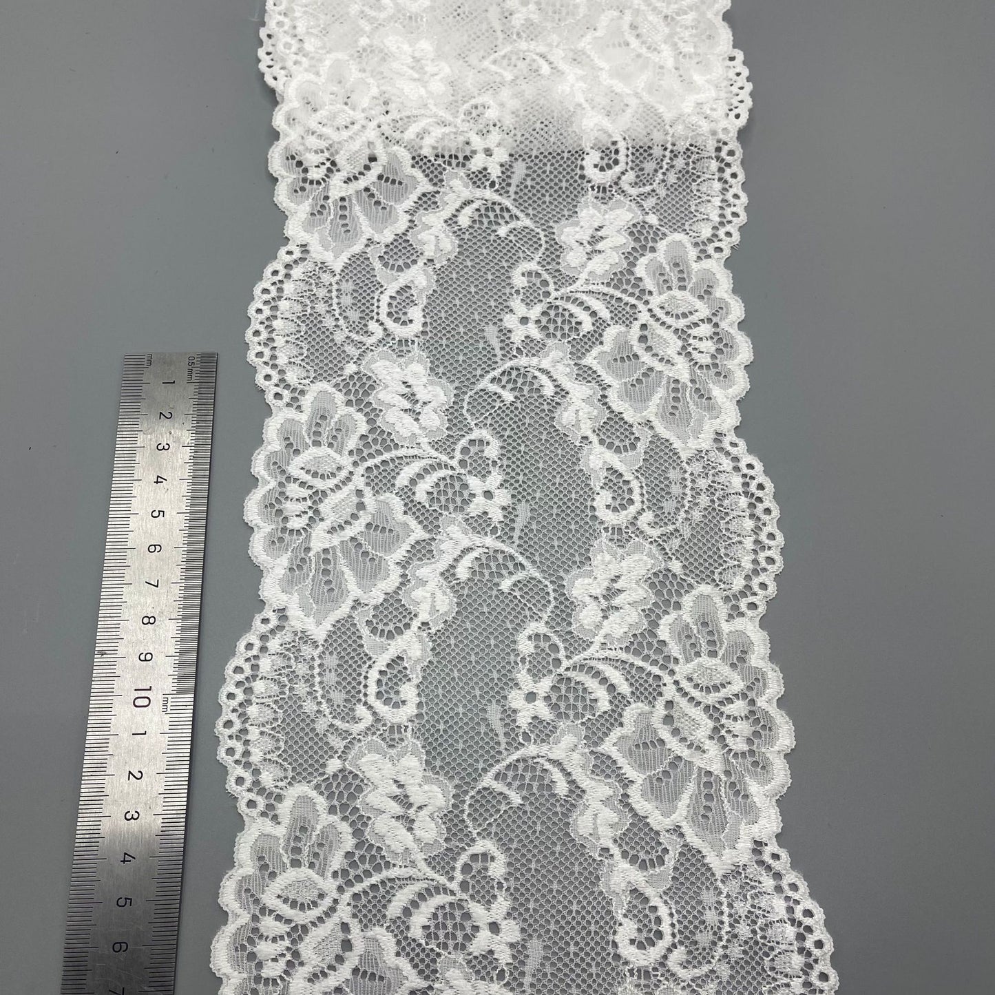 freedombeauty|15cm High-end White Lace Trim Nylon Hollow Lace Wedding Dress Accessories Trim