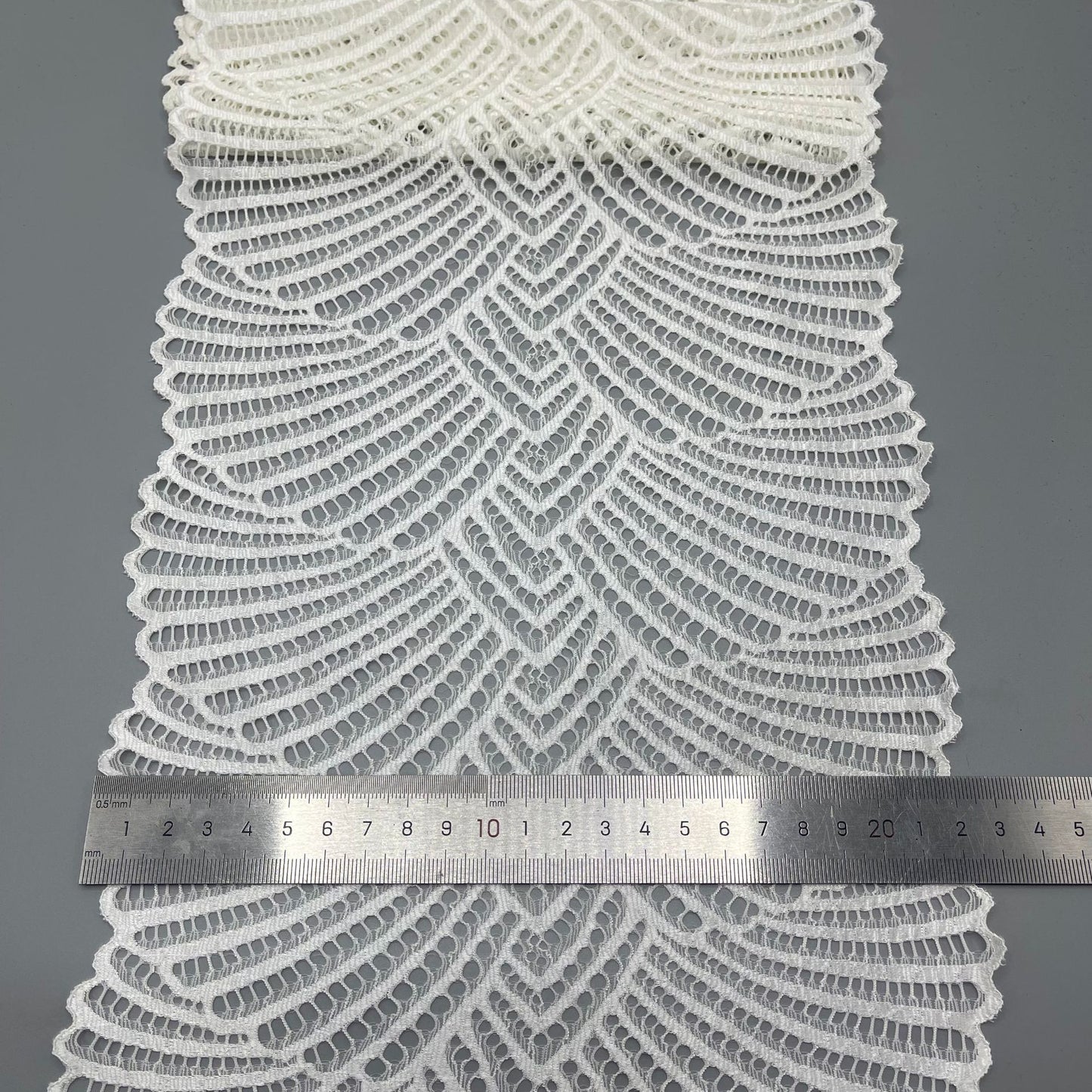 freedombeauty|21CM Exquisite White Nylon Elastic Lace Trim Wedding Dress Handmade Accessories Hollow Design