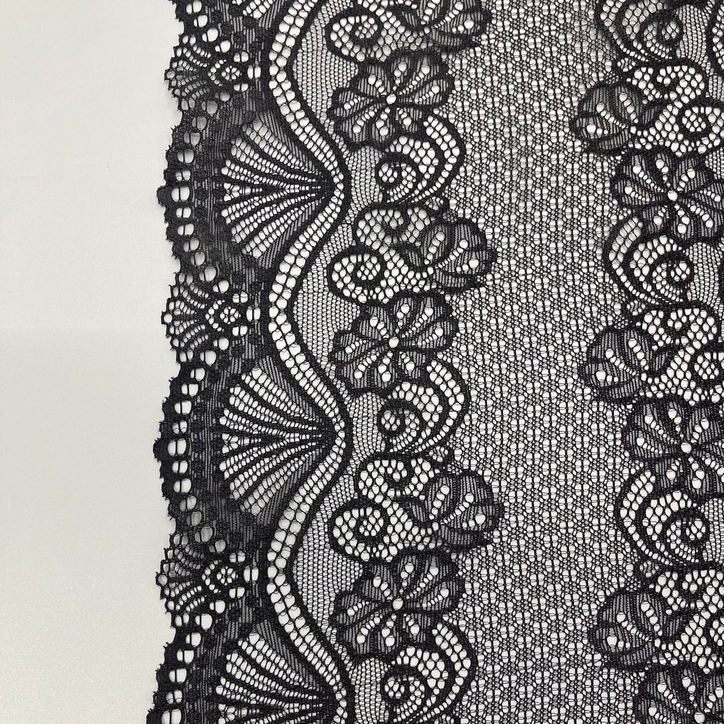 freedombeauty|22CM Eyelash Lace Trim DIY Handmade Lingerie Wide Lace Trim Accessories Wavy Hem Wedding Dress