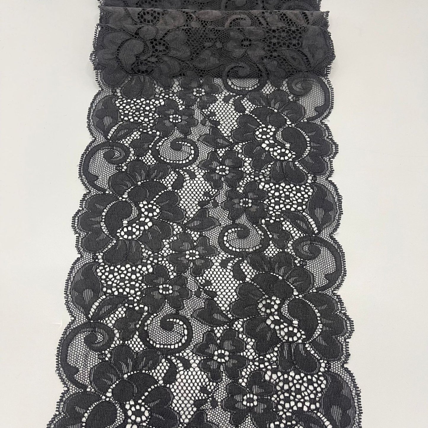 freedombeauty|18CM Elastic Lace Trim Nylon Lace Wedding Dress Decoration Fabric Accessories