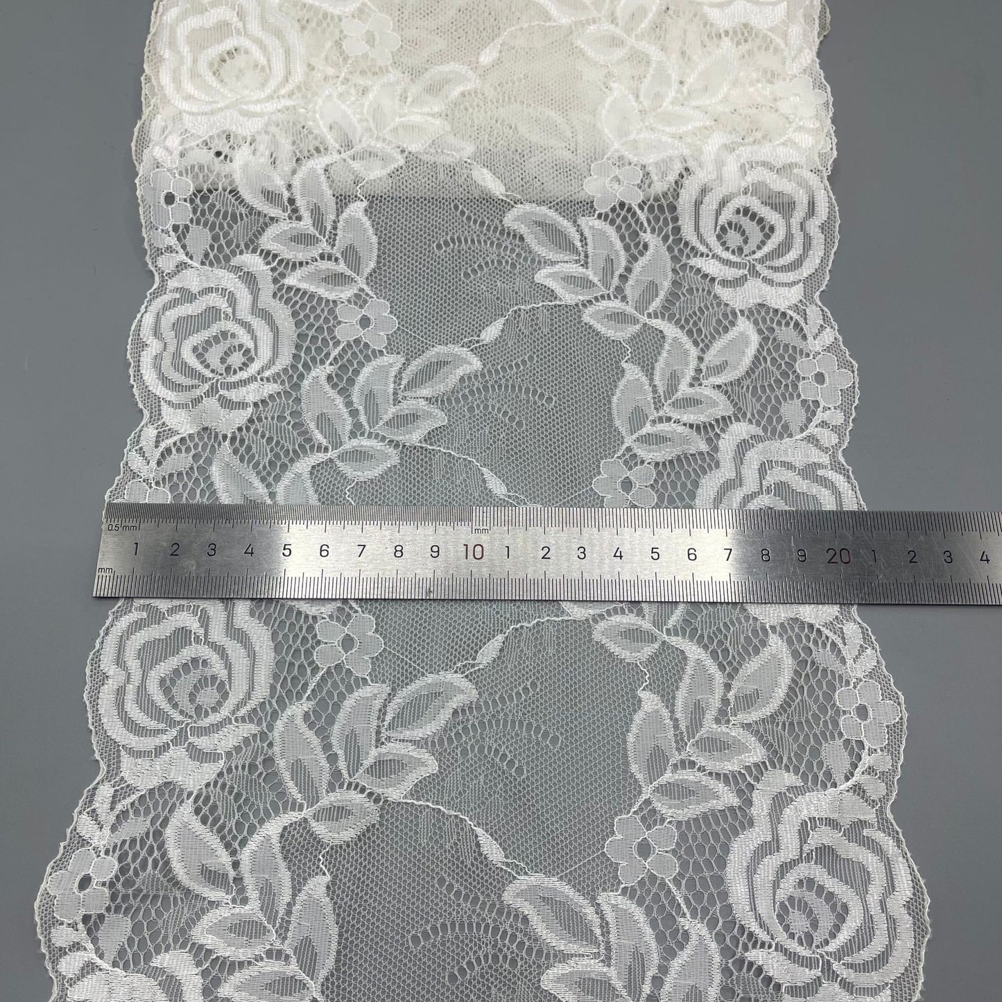 freedombeauty|20cm Elastic Lace Trim Clothing Accessories DIY Lingerie Wedding Dress Strapless Accessories Fabric