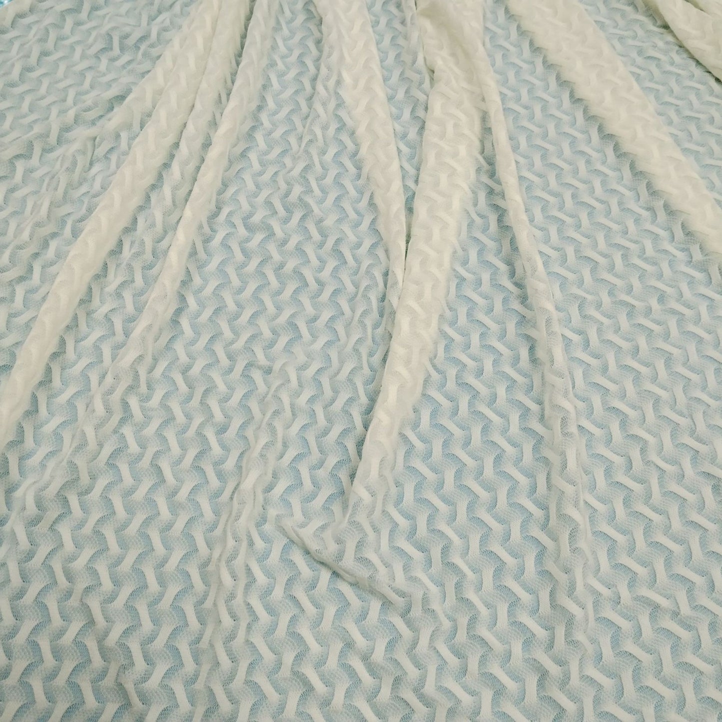 freedombeauty|In Stock 2024 Spring Summer New Lace Fabric Small Twill Fashion Dress Stretch Lace Bubble Fabric