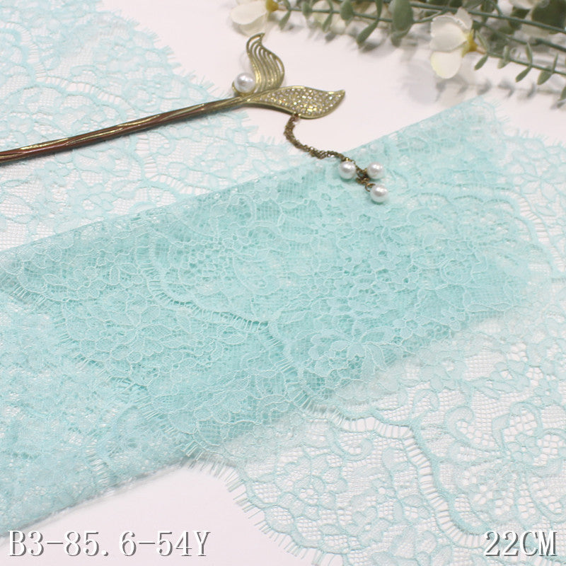 freedombeauty|Multicolor Double Wave Center Vintage Flower Non-Elastic Eyelash Lace Trim Clothing Home Textile Lace Trim Accessories DIY