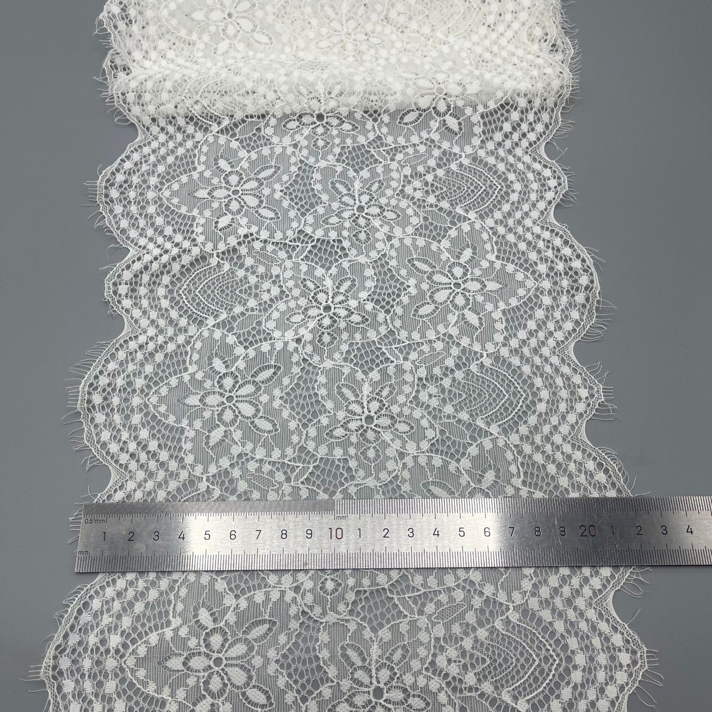 freedombeauty|22cm Elastic Eyelash High-end French Lace Trim Clothing Lingerie Wedding Dress Accessories DIY