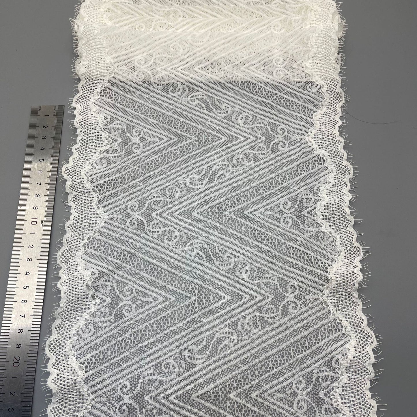 freedombeauty|22cm Elastic Eyelash French Lace Trim Clothing Wedding Dress Accessories DIY Decoration Lingerie Lace
