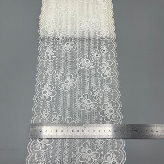 freedombeauty|Nylon Lace Trim Elastic Lace Wedding Dress Undergarment Skirt Hem Accessories