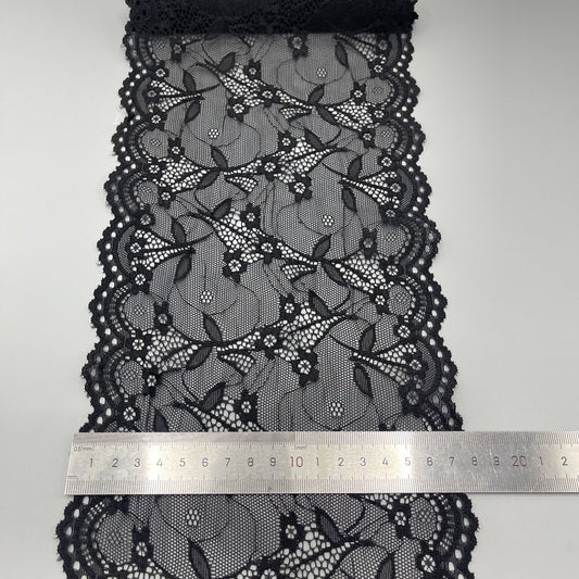 freedombeauty|18cm Elastic Lace Nylon Lace Trim Handmade Wedding Dress Accessories Hot Selling Elastic