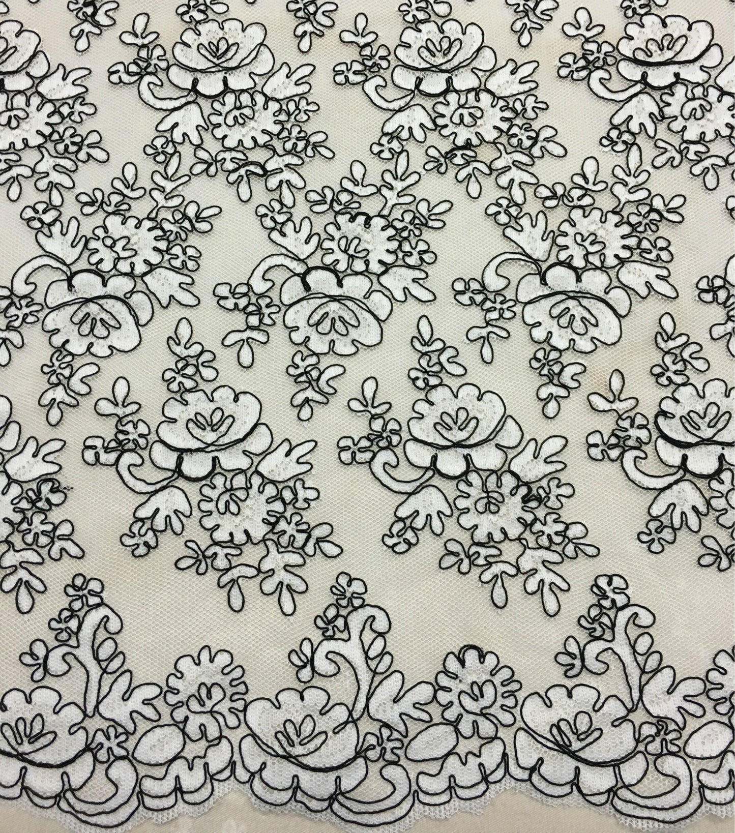 Freedombeauty | Supply Car Strand Lace Veil Skirt Lace Accessories Three-Dimensional Bone Thread Lace Fabric Wedding Dress Fabric