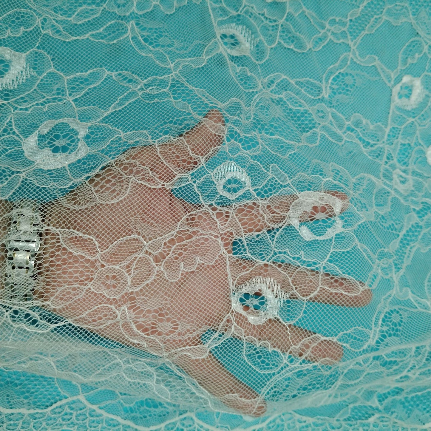 freedombeauty|Nylon Lace Trim Fabric Classic Skirt Top Decoration Non-Stretch Mesh Fashion Wedding Dress