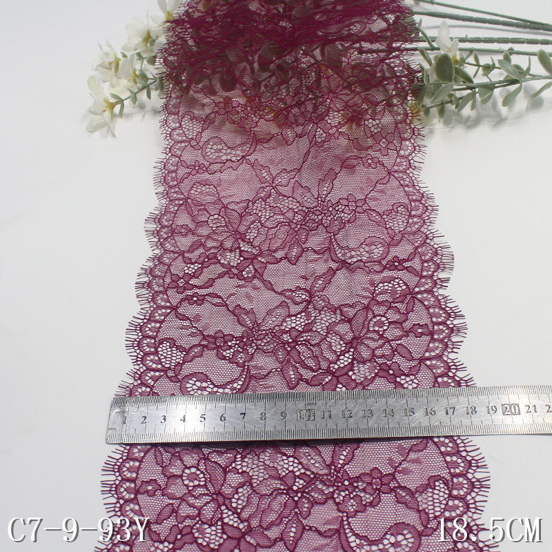 freedombeauty|Multicolor Lightweight Double-Sided Wavy Non-Elastic Eyelash Lace DIY Clothing Curtain 19cm Lace Trim Accessories