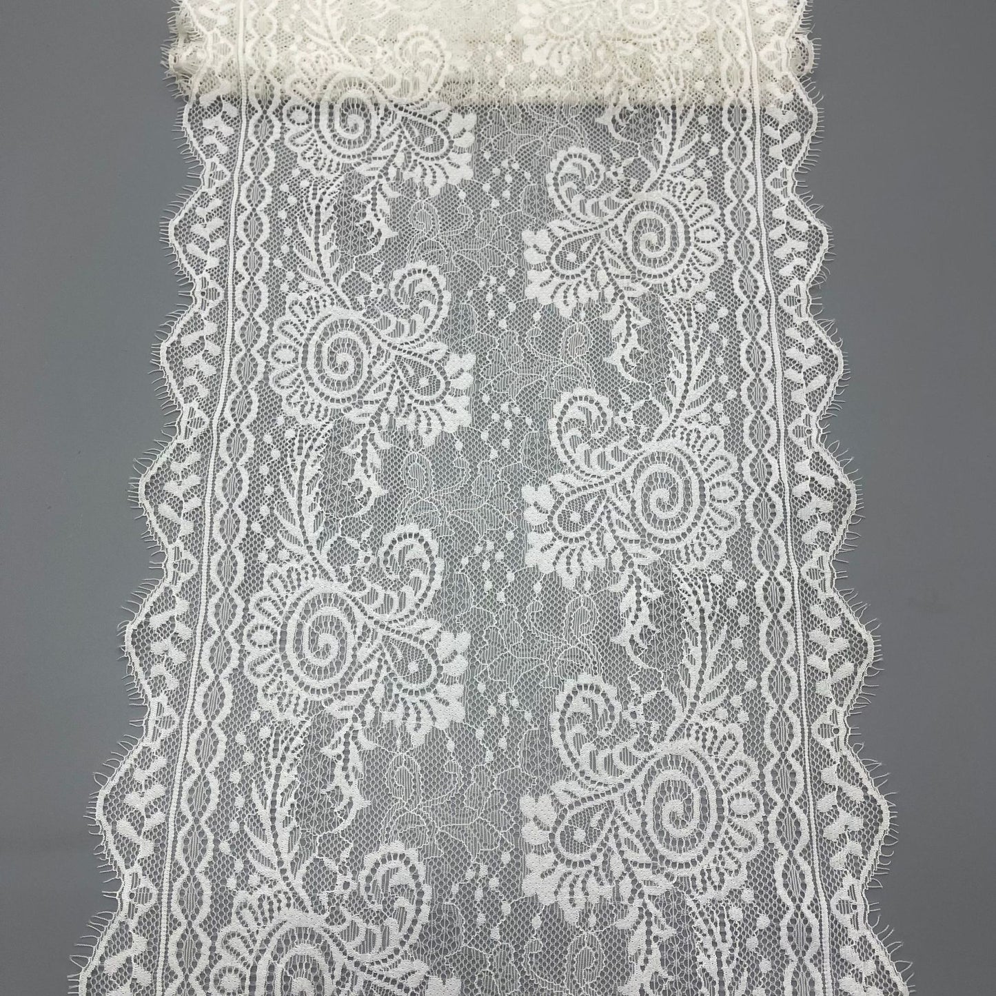 freedombeauty|22cm Elastic Eyelash High-end French Lace Trim Clothing Lingerie Wedding Dress Accessories DIY Supply