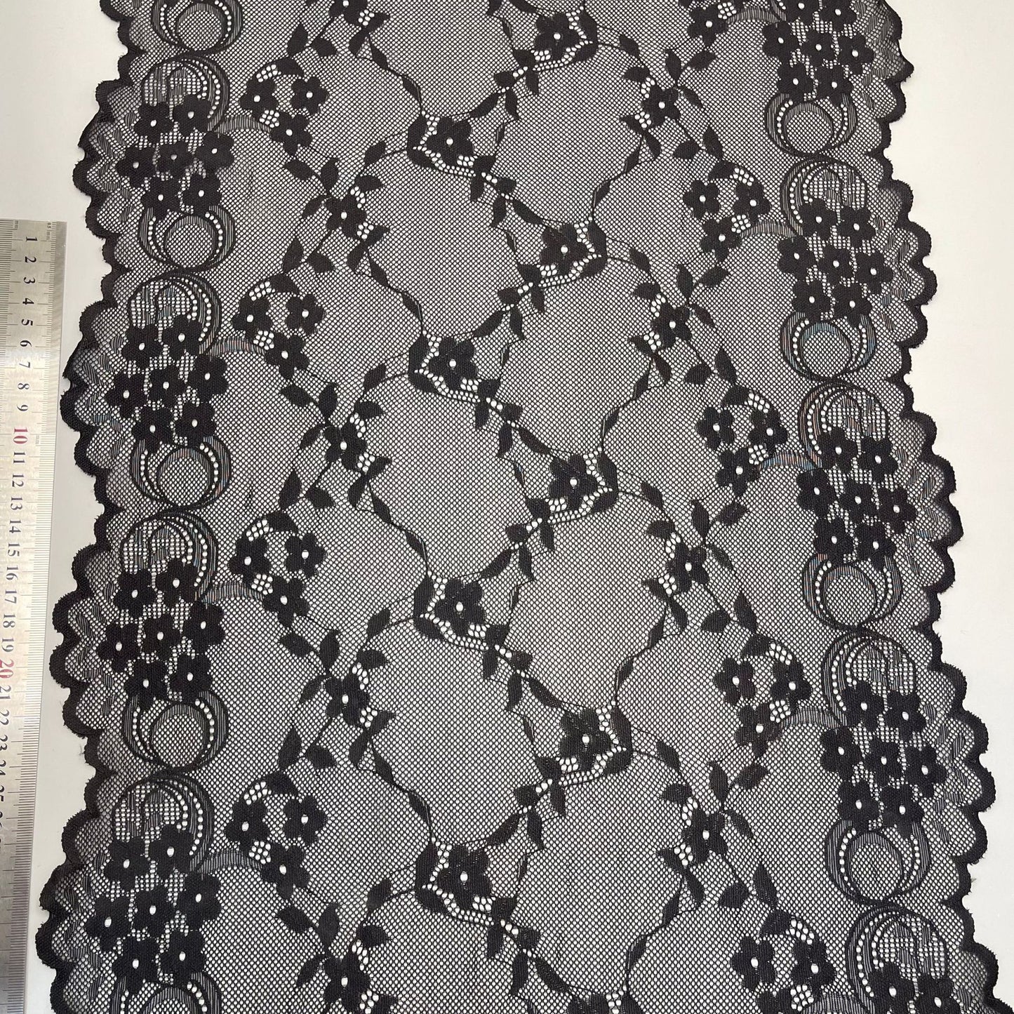 freedombeauty|38CM Double-Sided Elastic Lace Trim DIY Wedding Dress Clothing Lingerie Accessories Lace Supply