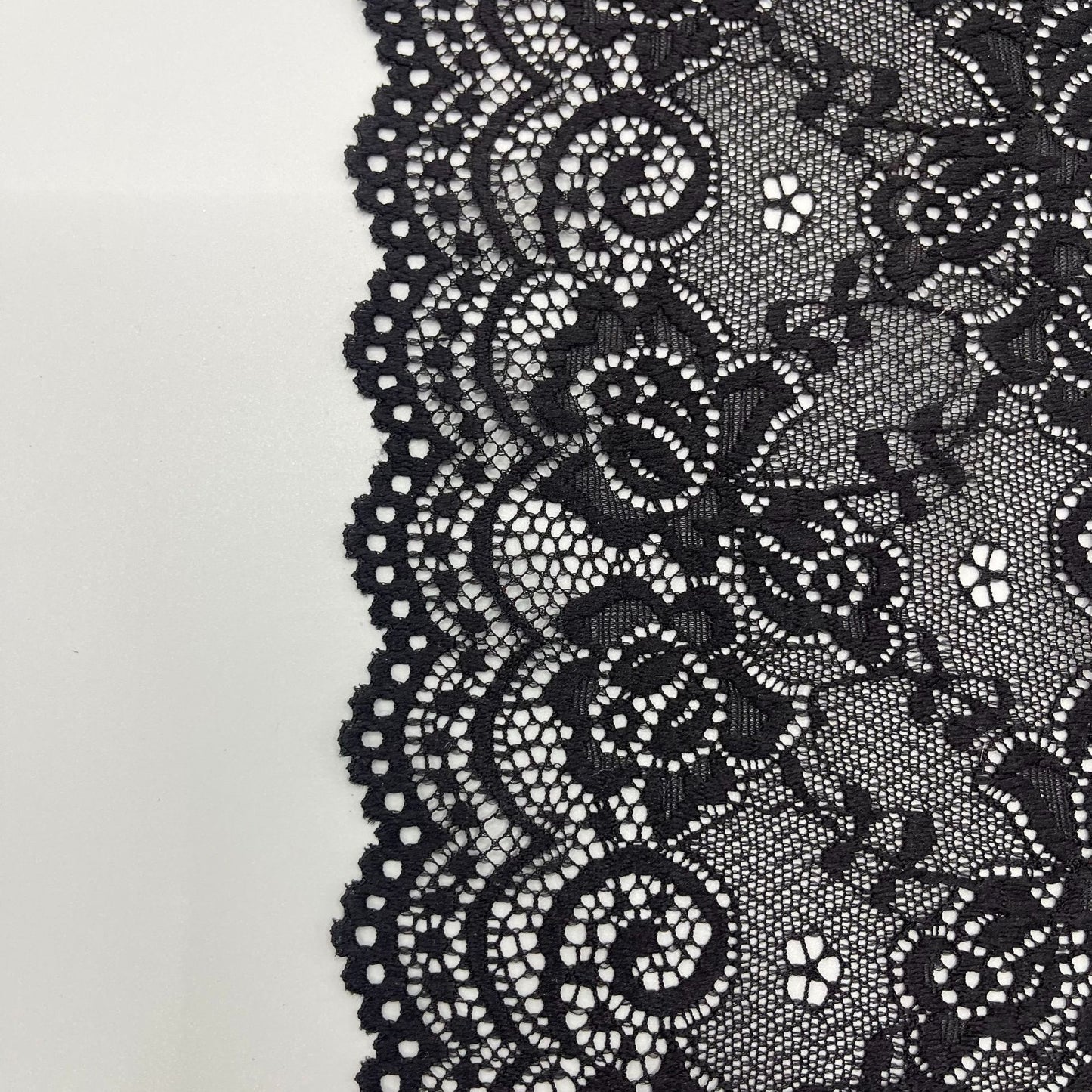 freedombeauty|15cm High-end White Lace Trim Nylon Hollow Lace Wedding Dress Clothing Accessories Wide Lace Trim