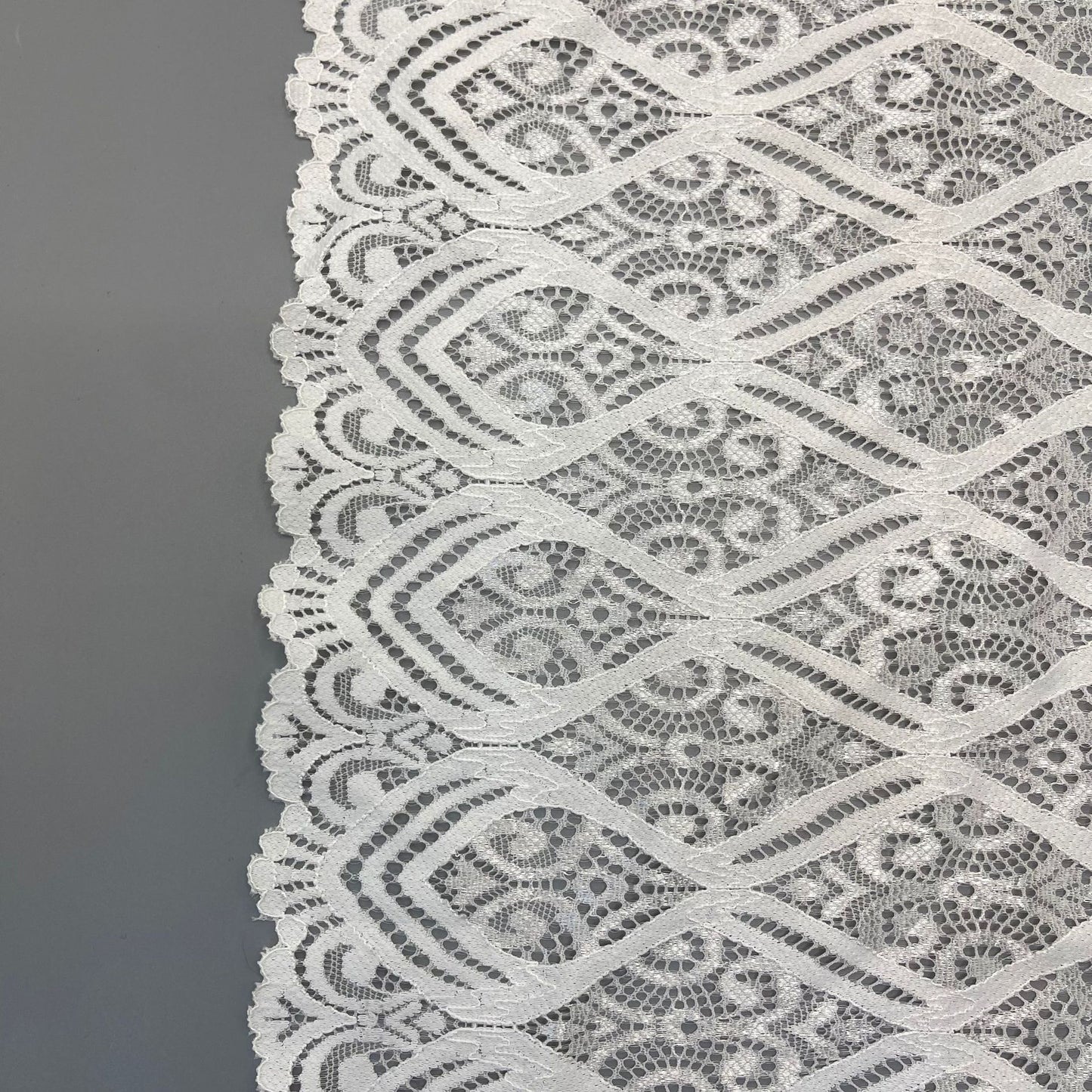 freedombeauty|22cm Stretch Hollow Lace Trim DIY Wedding Dress Clothing Lingerie Accessories Home Textile Fabric