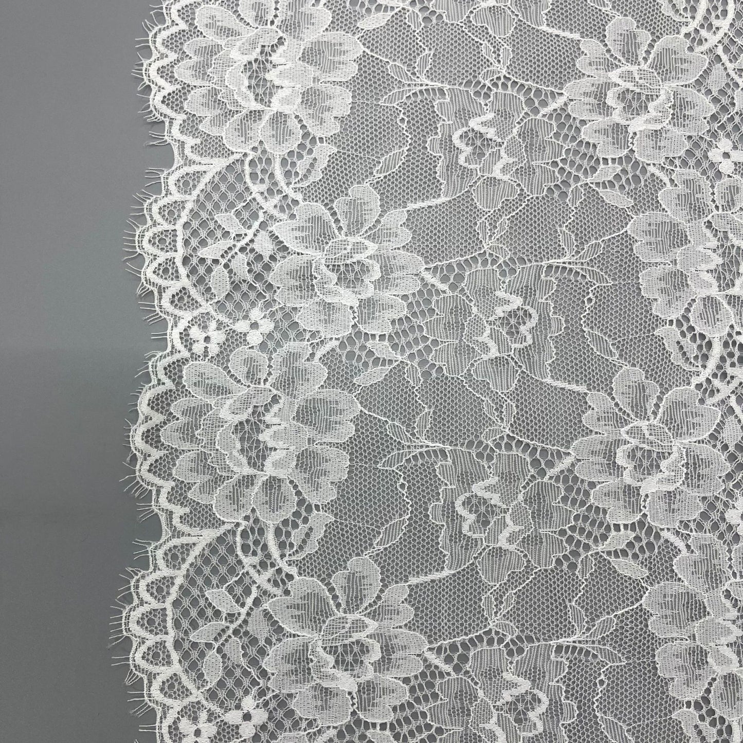 freedombeauty|20CM French Elastic Eyelash Wedding Dress Lace Trim Accessories White Elastic Lace Nylon Hollow Lace