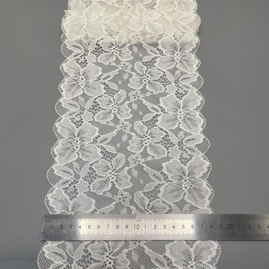 freedombeauty|18CM Underwear Wedding Dress Accessories White Nylon Elastic Hollow Lace Trim Embroidery