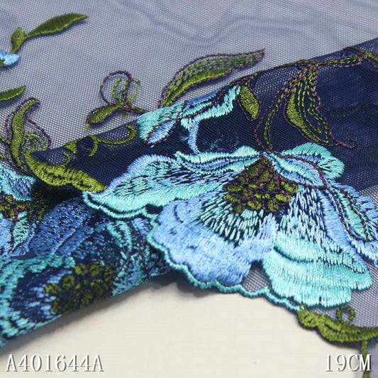 【1pack】-freedombeauty|Two-Color Single-Sided 3D Flower Pattern Embroidery Trim DIY Accessories for Underwear Skirt Hem Curtain Trim