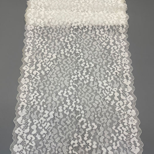 freedombeauty|23CM Exquisite White Elastic Lace Trim Nylon Wedding Dress Hollow Design Accessories DIY Wedding Dress Making