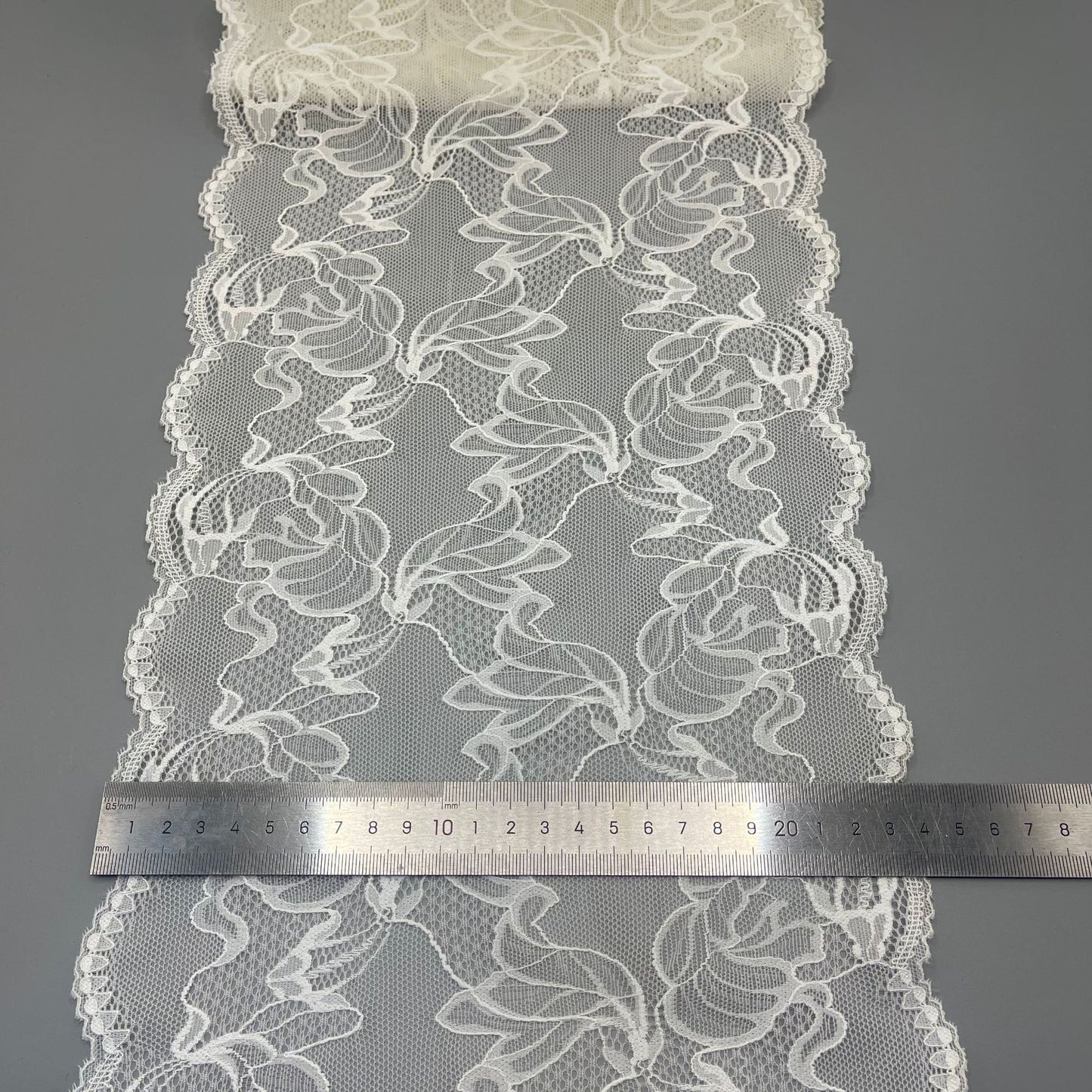 freedombeauty|23CM Handmade Wedding Dress Accessories White Elastic Lace Trim Hollow Design DIY Hollow Lace Trim