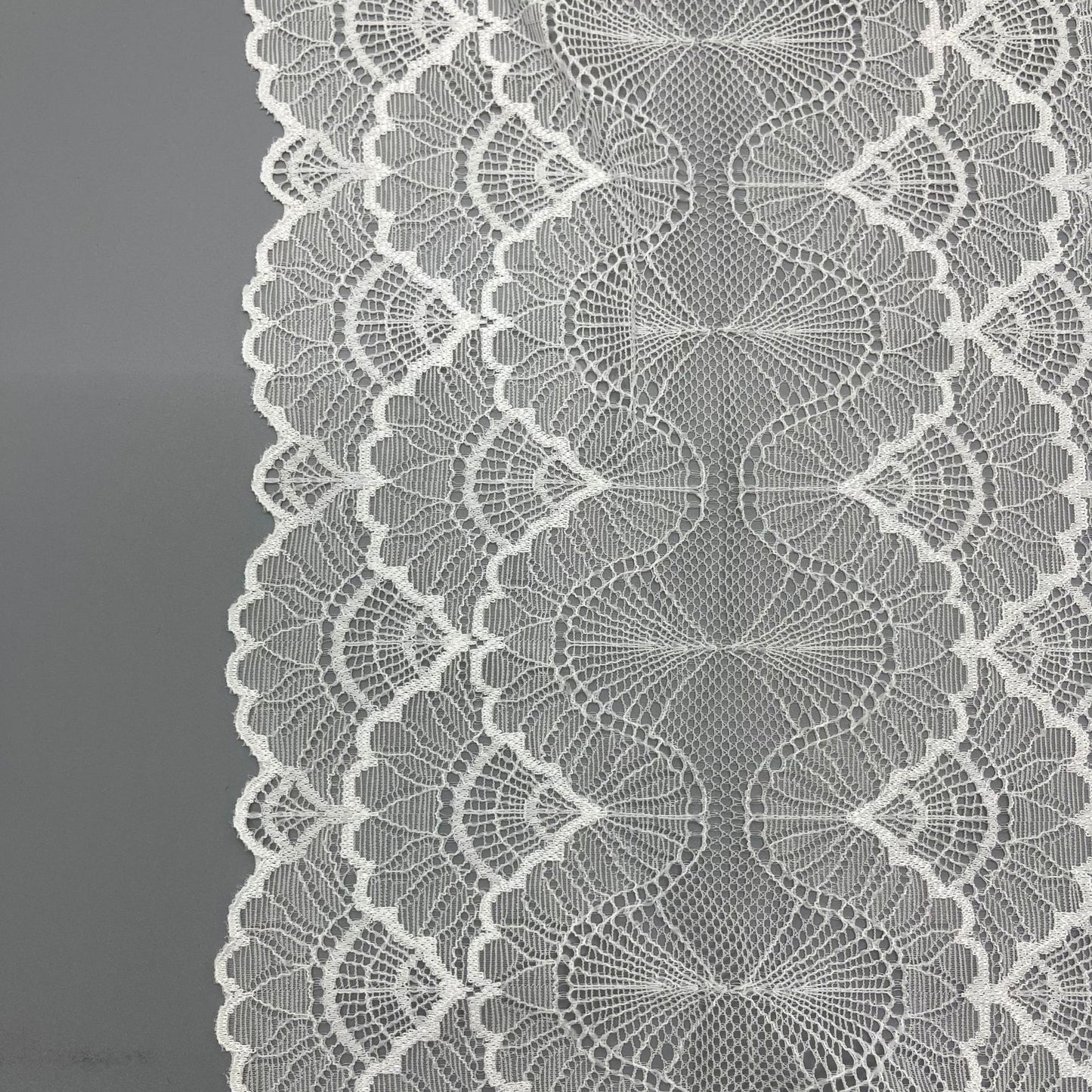 freedombeauty|24CM White Elastic Hollow Lace Trim Wedding Dress Nylon Accessories Handmade Decoration