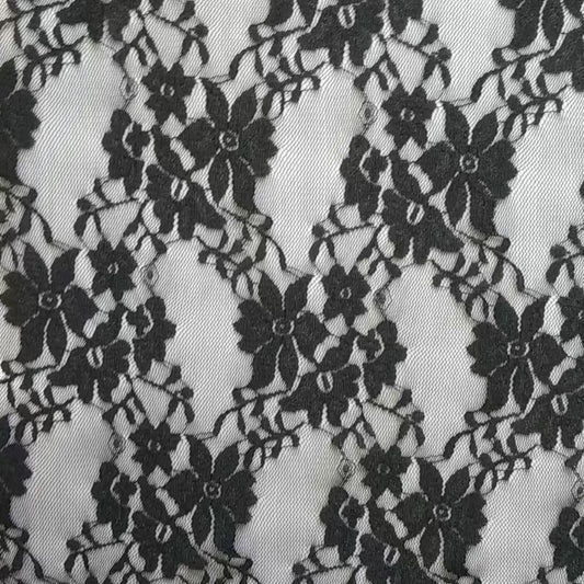 freedombeauty|Thin Stretch Nylon Lace Fabric Full Width Connected Small Flower Base Wedding Dress Children's Clothing Decoration Skirt Accessories