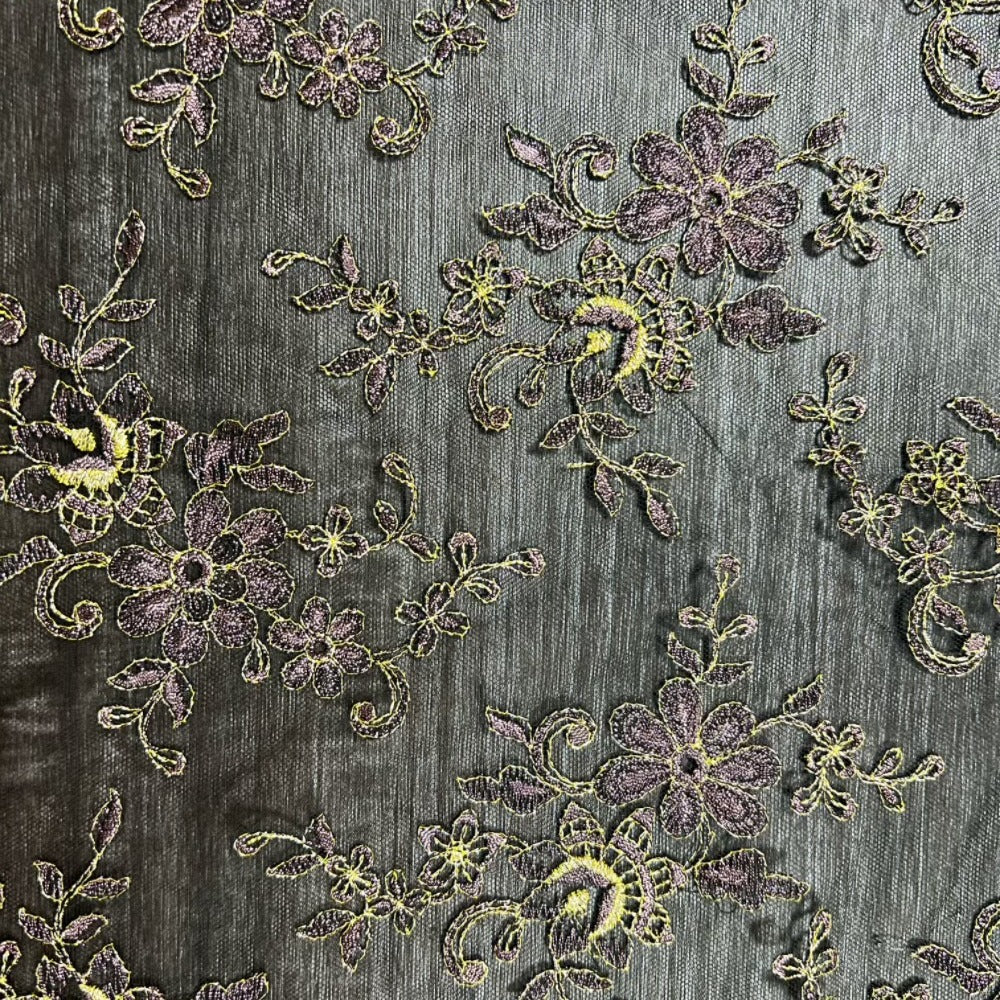 Freedombeauty | in Stock Vintage Lace Black Background Pink Gold Computer Embroidered Lace Clothing Accessories