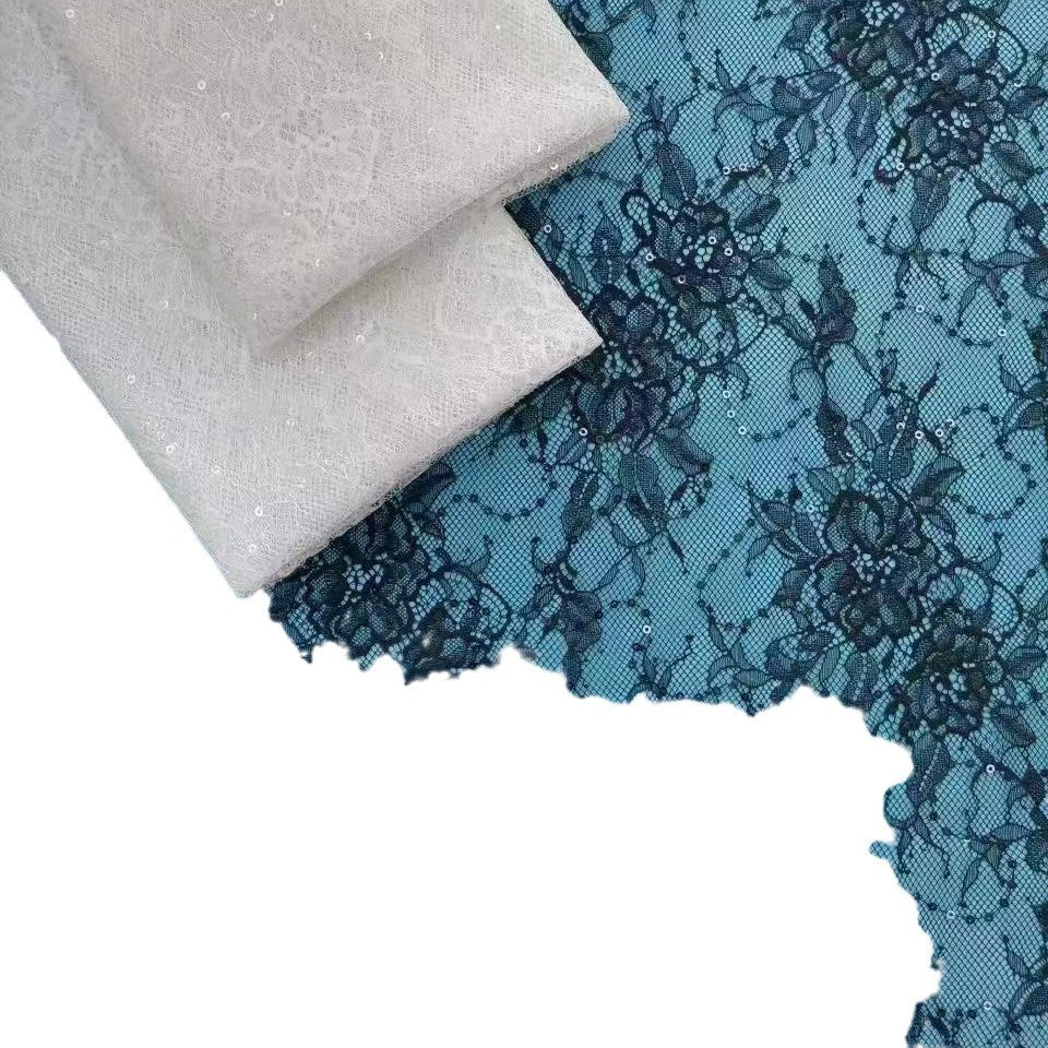 freedombeauty|Sequin Brocade Polyester Sequin Lace Fabric European and American Women's Clothing Tops Dresses Children's Clothing Shoe Materials Bags Lace Fabric