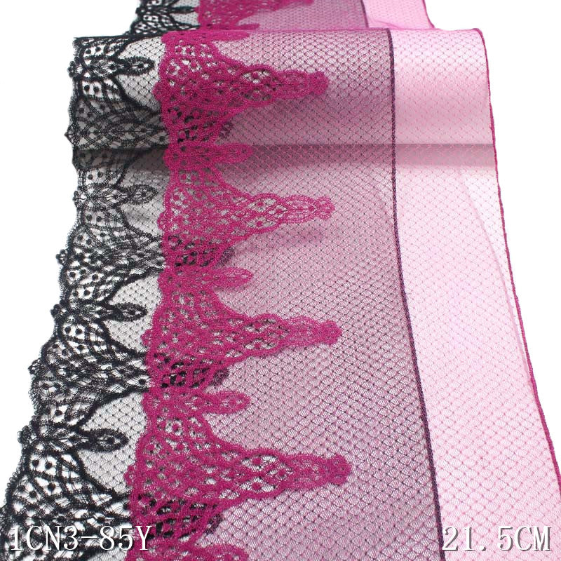 【1pack】-Freedombeauty | Two-Color Lace Mesh Polyester Thread Embroidery Lace Accessories Curtain Sofa Cushion Decorative Textile Accessories
