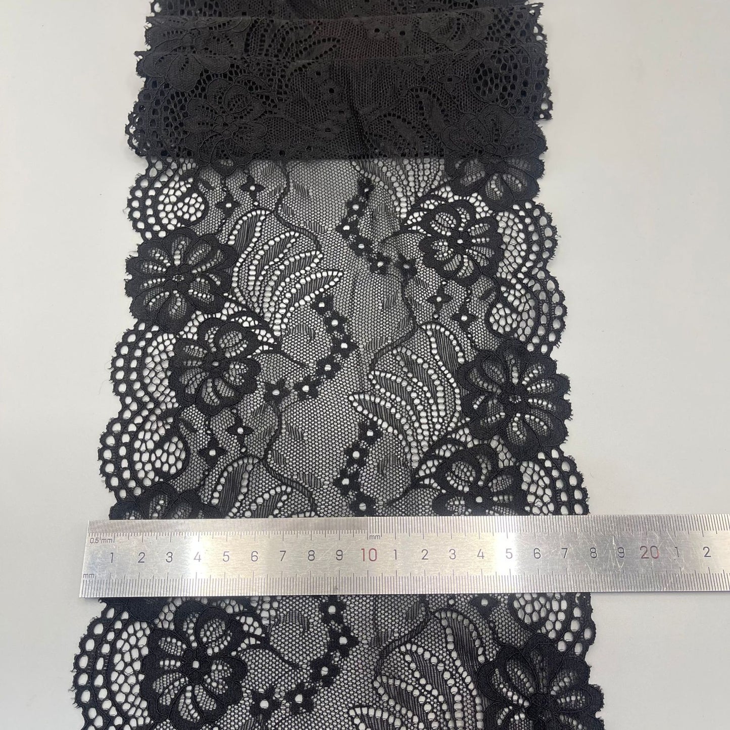 freedombeauty|18CM Exquisite White Stretch Lace Trim Nylon Wedding Dress Hollow Design Accessories DIY Wedding Dress Making