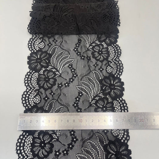 freedombeauty|18CM Exquisite White Stretch Lace Trim Nylon Wedding Dress Hollow Design Accessories DIY Wedding Dress Making