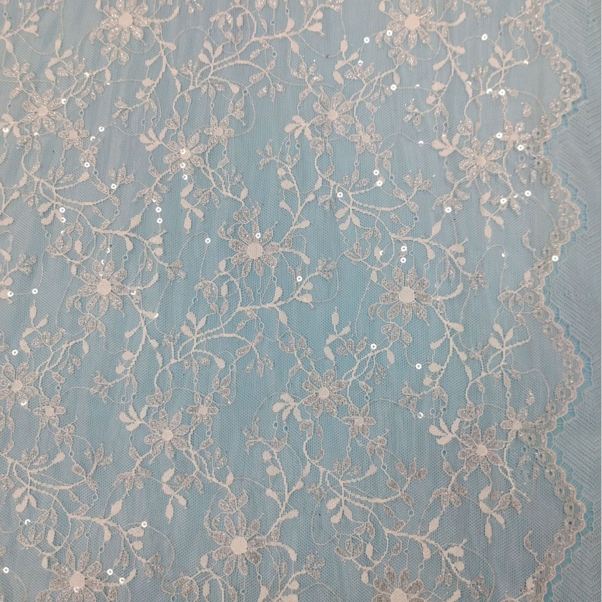 freedombeauty|Chrysanthemum Gold Thread Silver Thread Dot Nylon Lace Fabric Flower Lace Fabric Women's Clothing Dress Lace
