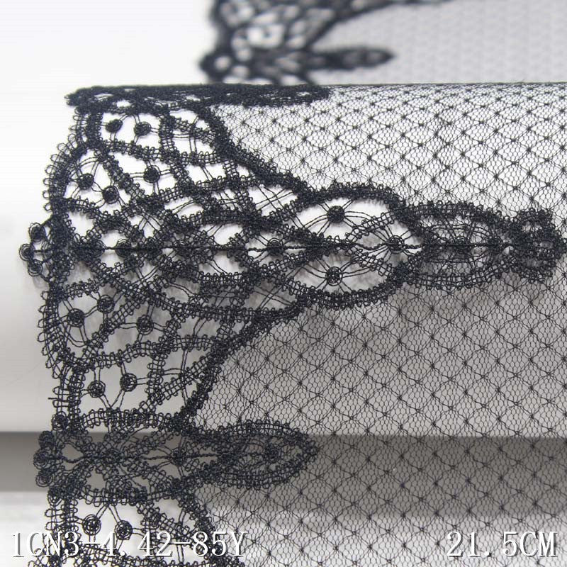 【1pack】-Freedombeauty | Two-Color Lace Mesh Polyester Thread Embroidery Lace Accessories Curtain Sofa Cushion Decorative Textile Accessories