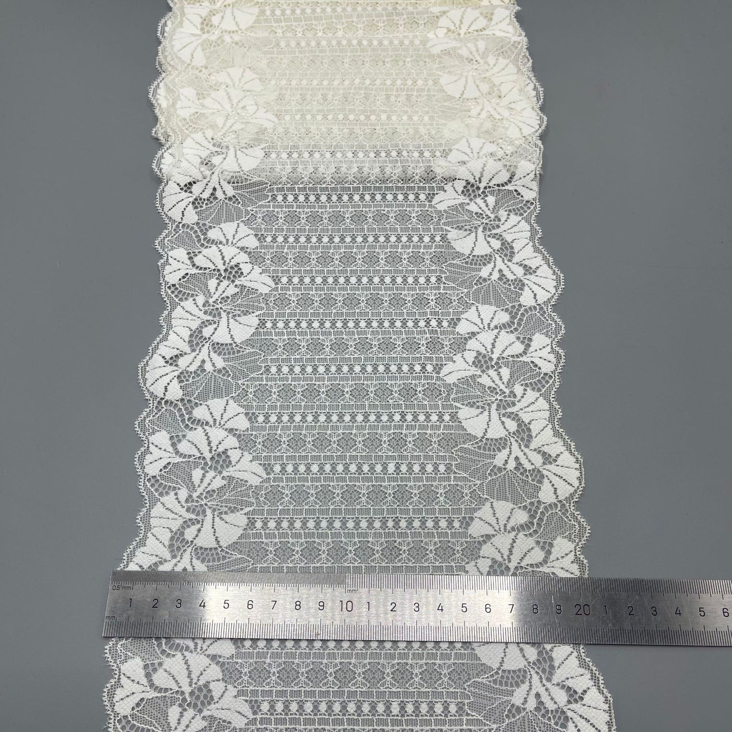 freedombeauty|20CM Elastic Lace Trim Nylon Lace Fabric Wedding Dress Hem Home Textile Accessories