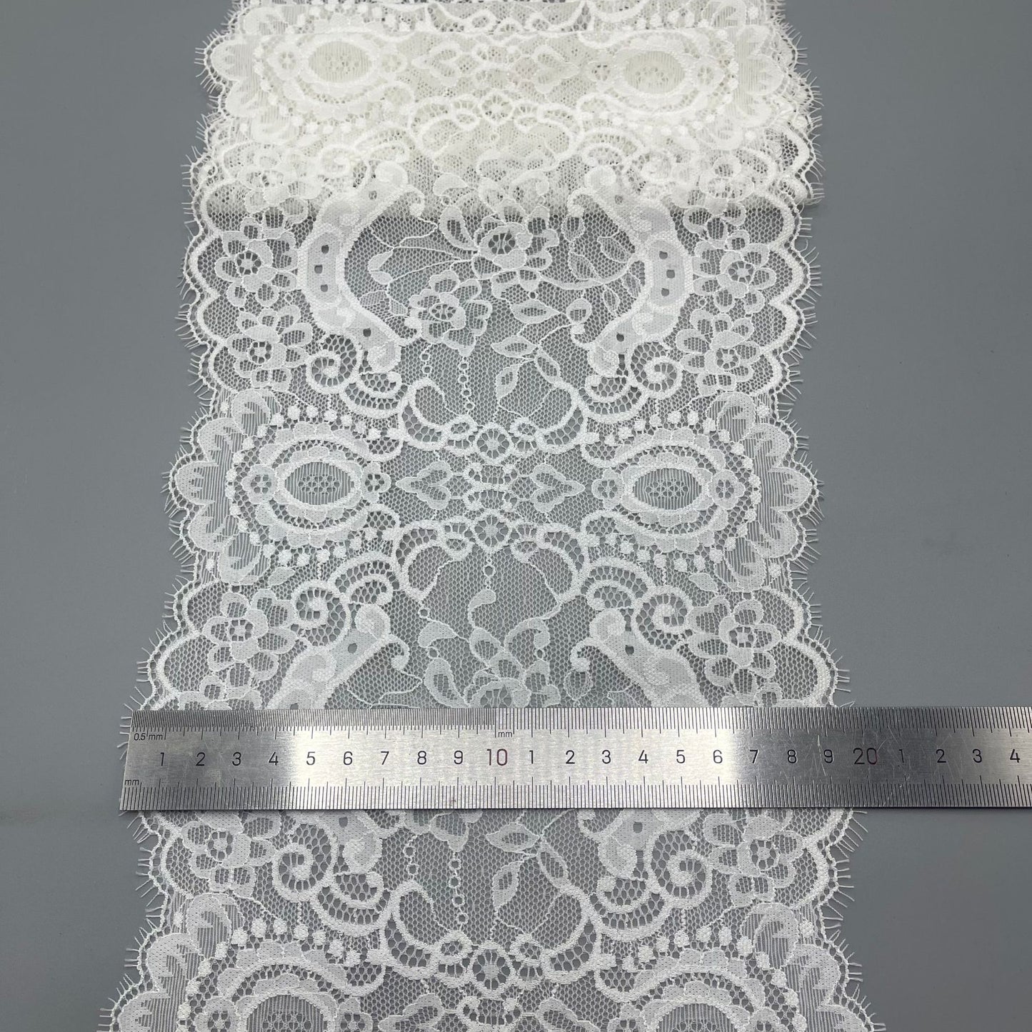 freedombeauty|20CM Elastic Eyelash French Nylon Lace Trim Elastic Lace Trim Wedding Dress, Underwear, Gloves, Socks