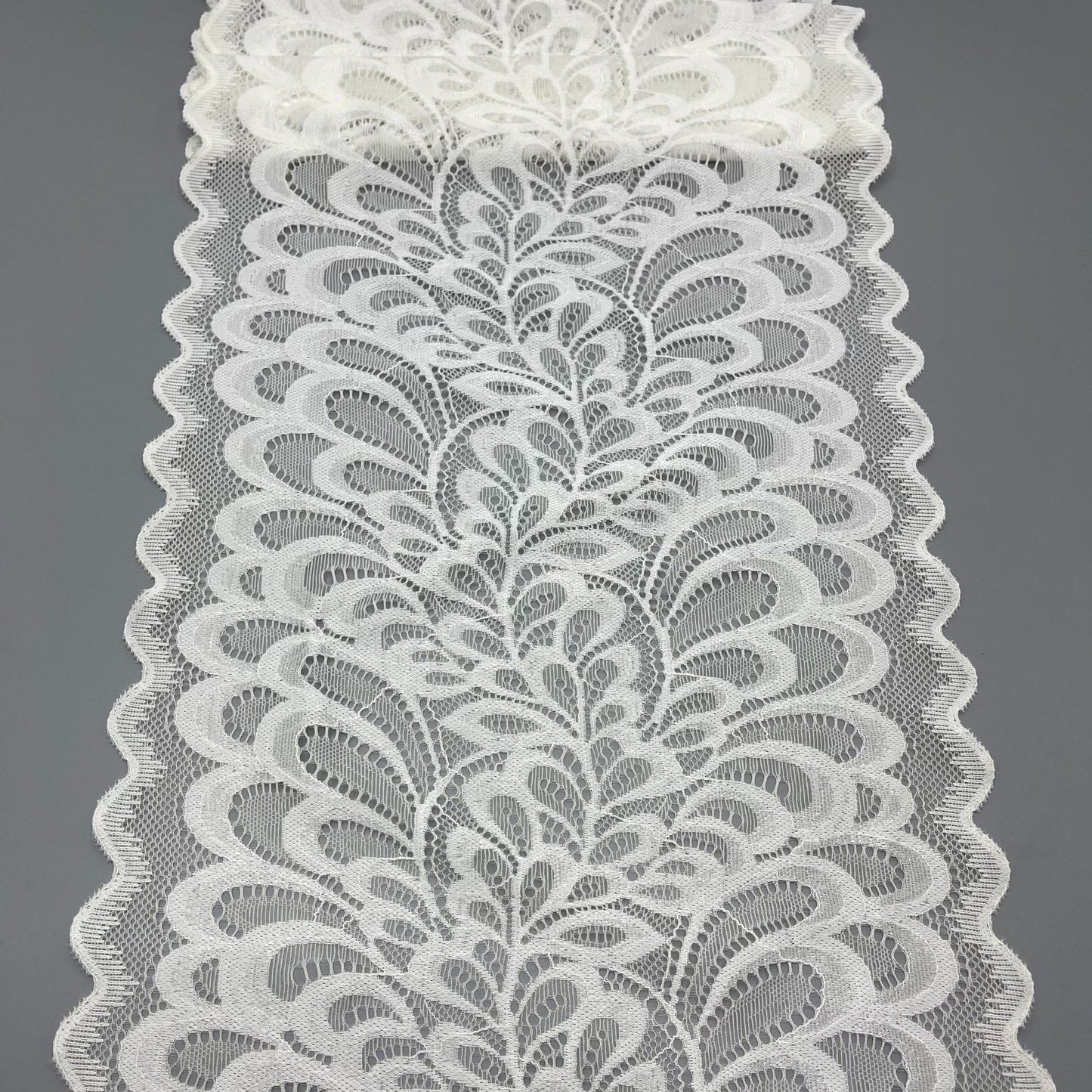 freedombeauty|24cm In Stock Direct Sale Nylon Spandex Lace Fabric for Women's Dresses and Children's Clothing Lace Trim Fabric