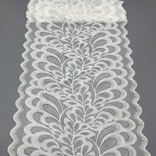 freedombeauty|24cm In Stock Direct Sale Nylon Spandex Lace Fabric for Women's Dresses and Children's Clothing Lace Trim Fabric