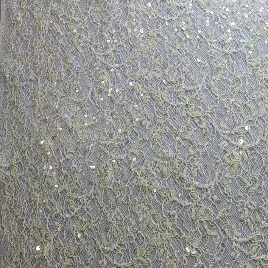 freedombeauty|Hot Selling Popular Cotton Embroidered Sequin Lace Fabric 3D Small Rope Embroidered Mesh Fabric for Women's Dresses and Gowns