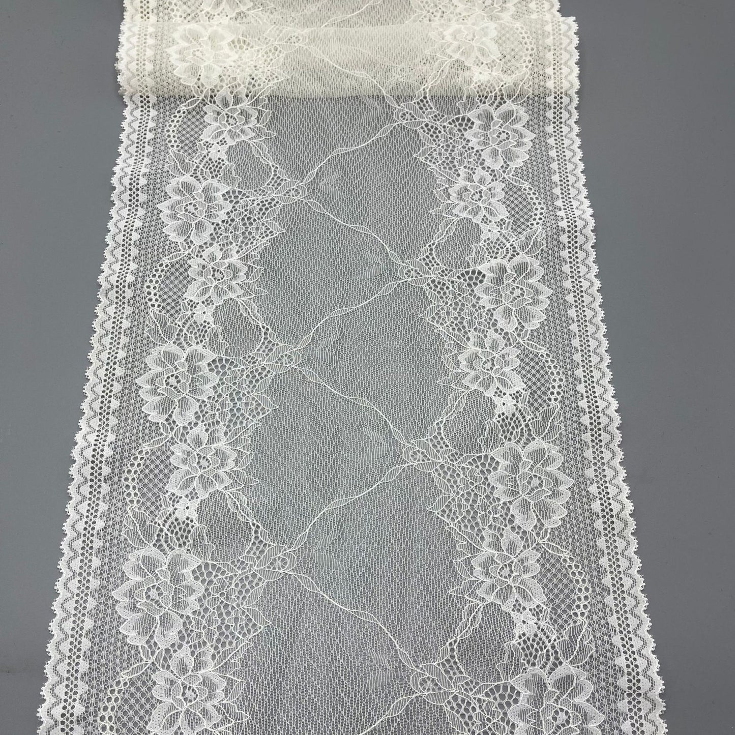 freedombeauty|23CM Lace Trim Accessories White Elastic Lace Nylon Hollow Lace DIY Design