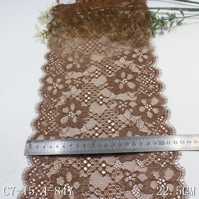freedombeauty|Green Double-Sided Wavy Fresh No-Elastic Eyelash Lace Hanfu Curtain 22cm Lace Trim Accessories