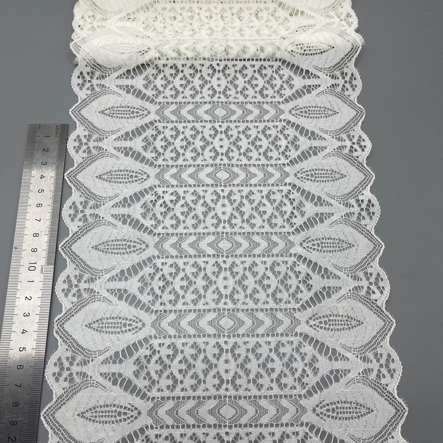 freedombeauty|21CM High-end White Stretch Hollow Lace Nylon Lace Wedding Dress Making Accessories Lace Trim