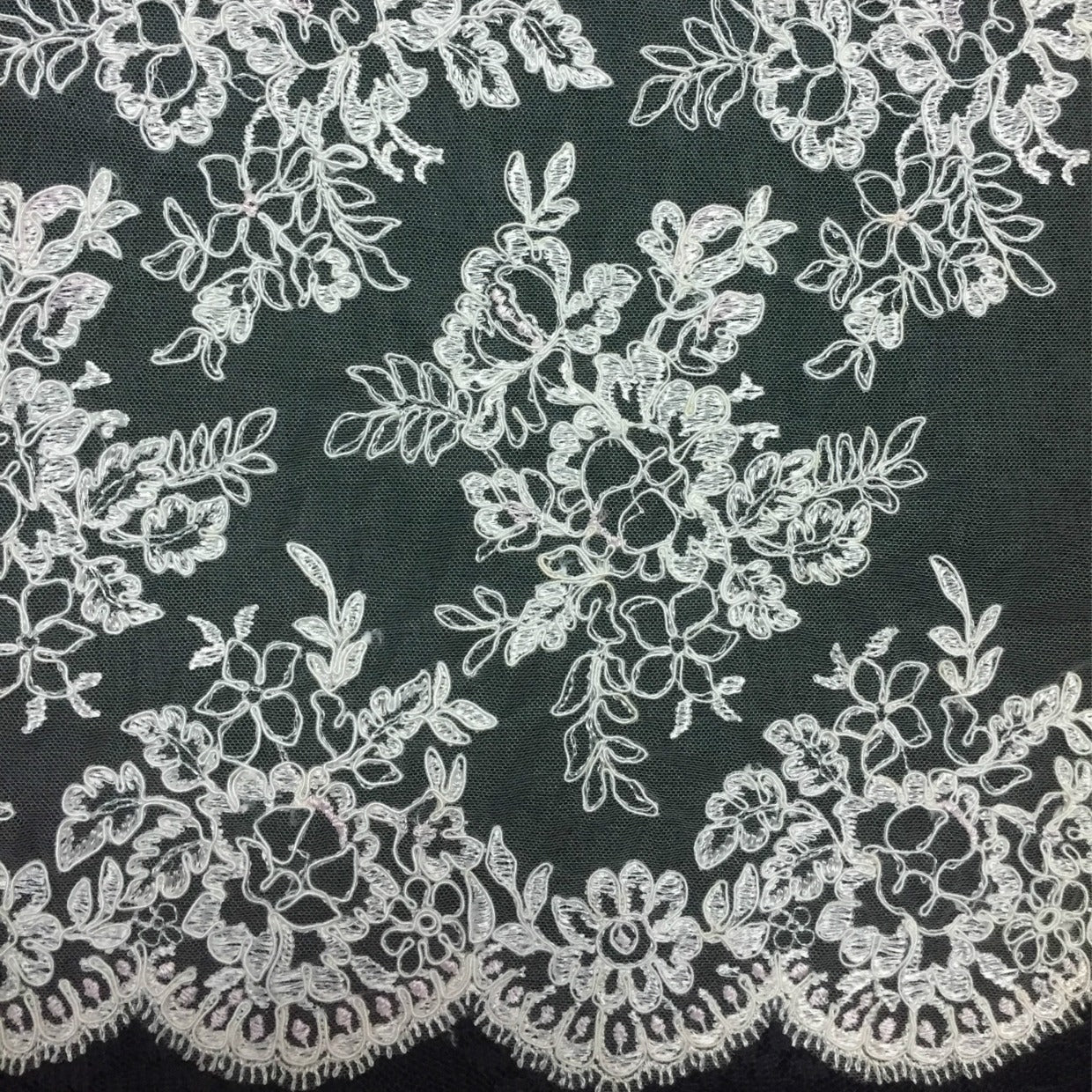 Freedombeauty | Direct Supply Car Strand Lace Veil Skirt Lace Accessories Three-Dimensional Bone Thread Lace Fabric Wedding Dress Fabric