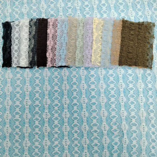 freedombeauty|Bubble Fabric New Elastic Lace Fabric Nylon Women's Clothing Tops Dresses Children's Clothing Lace Decorations