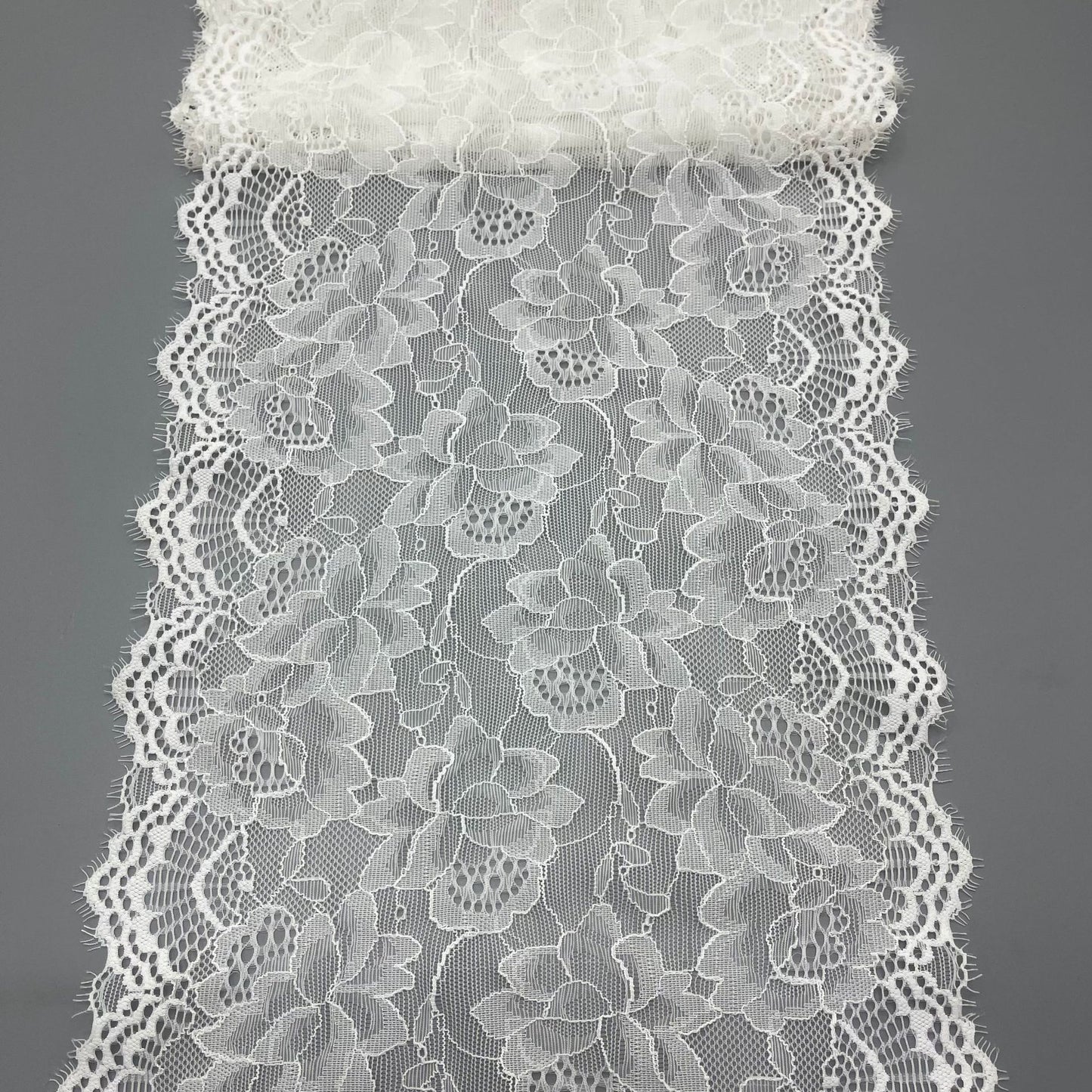 freedombeauty|22cm Elastic Eyelash French Water-Soluble Lace Trim Clothing Wedding Dress Accessories DIY Decoration
